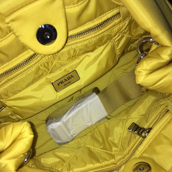 Tessuto Bomber Giallo Prada Bag - Picture 5 of 8